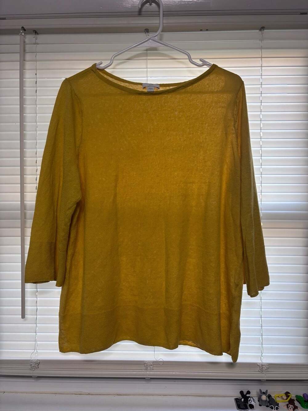 J.Jill Sweater Size L Yellow Long Sleeve Knit Top